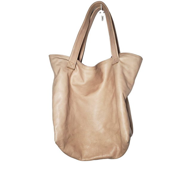 Jamie Handbags Large Leather Tote‎ Bag Blush Beige - Picture 1 of 11